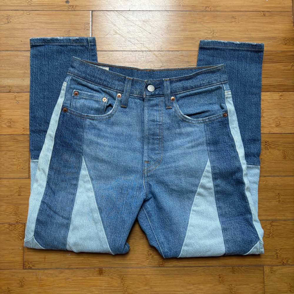Levi's 501 Skinny Patchwork Jeans